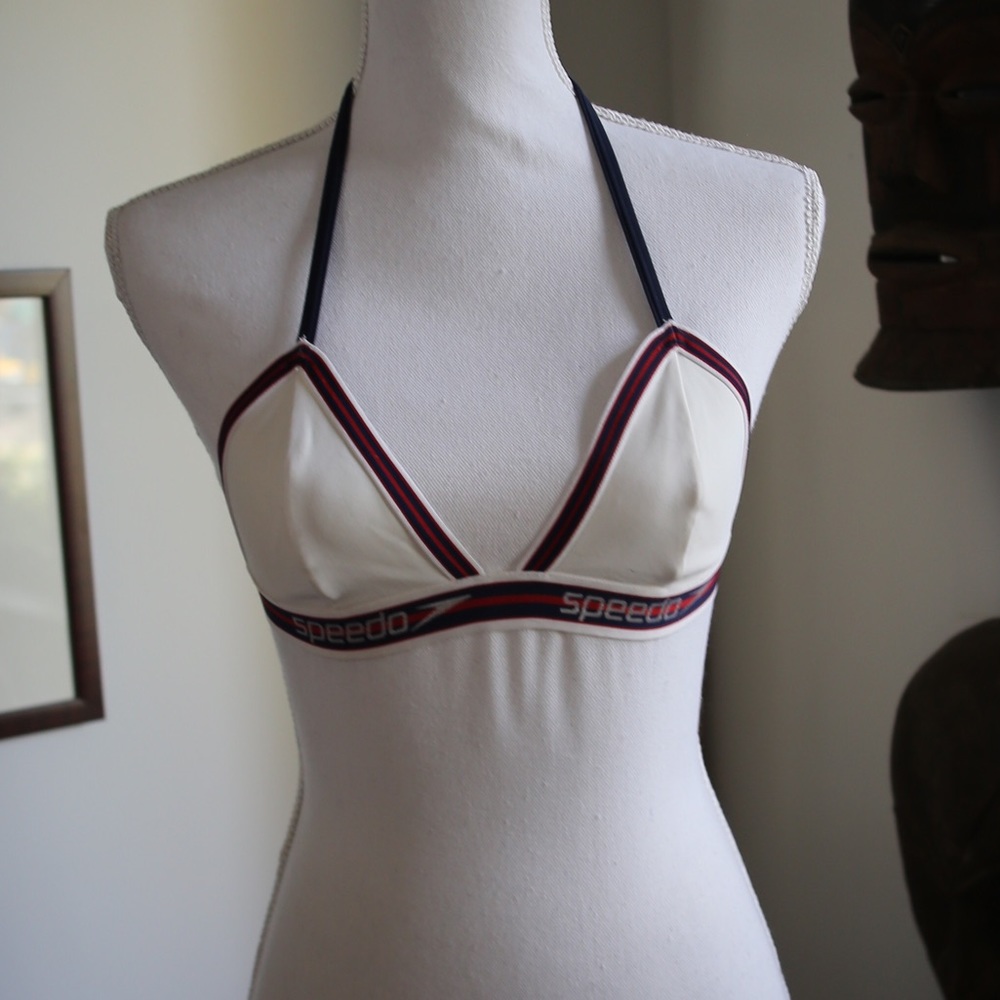 Speedo Vintage Triangle Bikini Top - sz 36